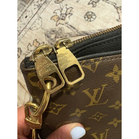 Louis Vuitton Monogram Pallas Tote Bag 2015 Classic Canvas & Leather Black Brown - Picture 6 of 13